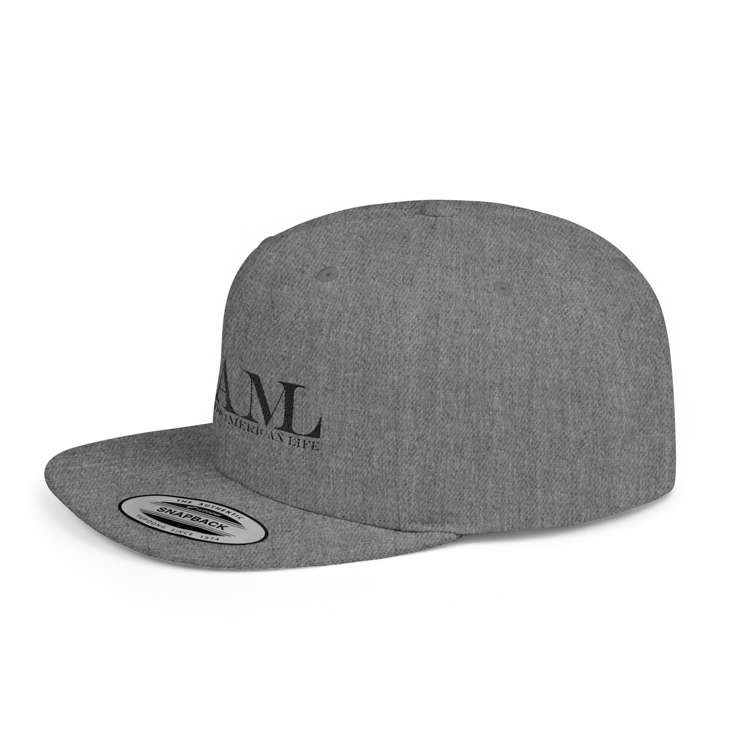RAMI Classic Flatbill Snapback Hat — Distressed Logo Streetwear Cap