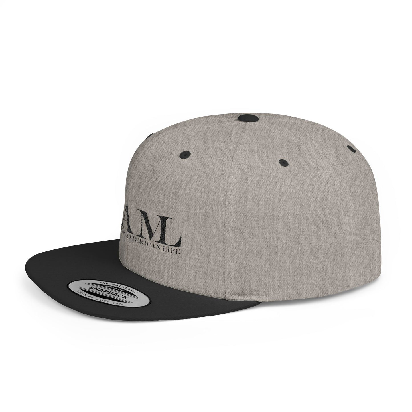 RAMI Classic Flatbill Snapback Hat — Distressed Logo Streetwear Cap