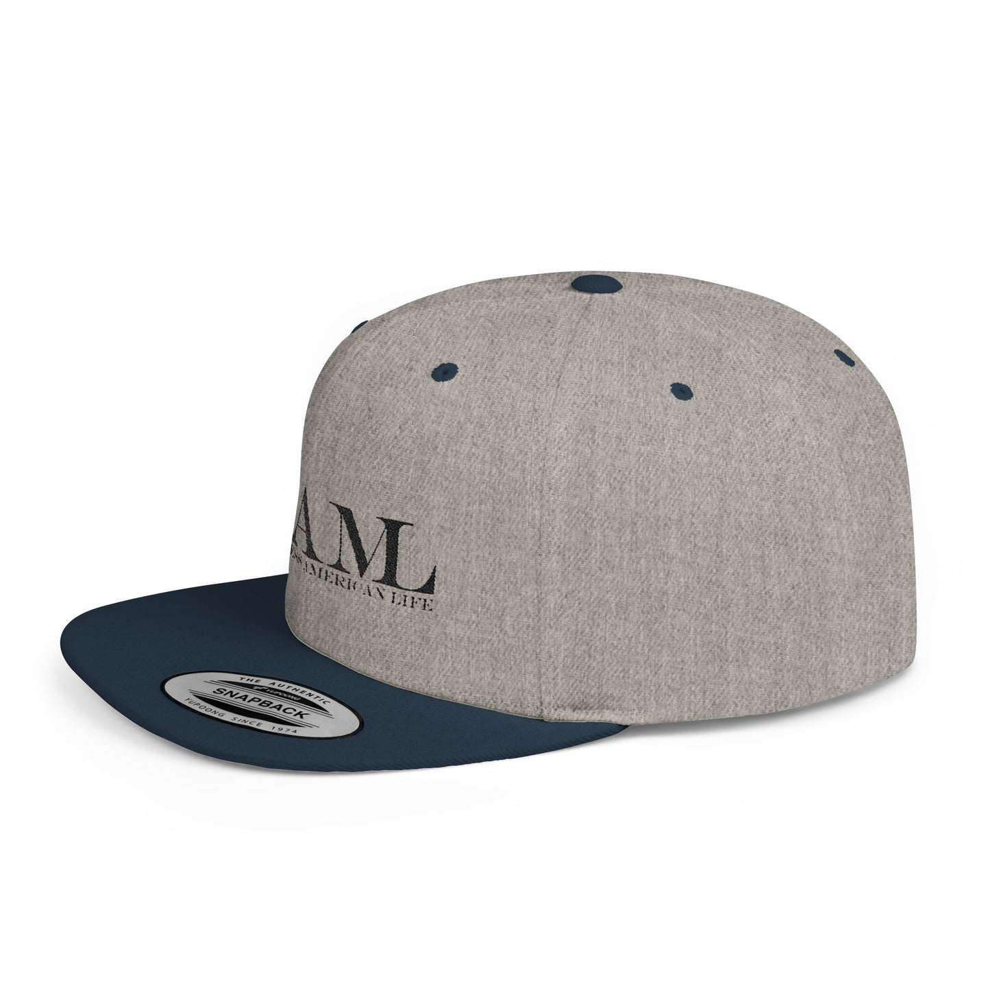 RAMI Classic Flatbill Snapback Hat — Distressed Logo Streetwear Cap