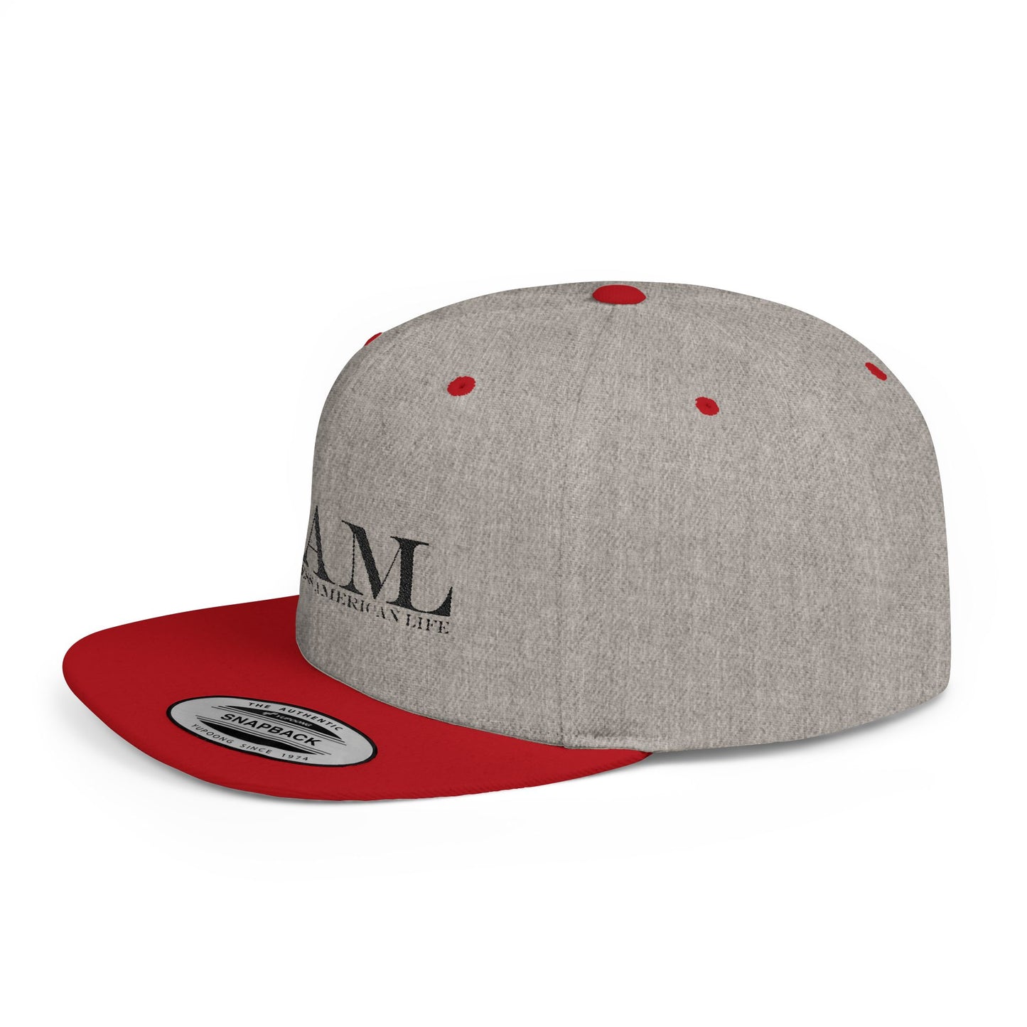 RAMI Classic Flatbill Snapback Hat — Distressed Logo Streetwear Cap