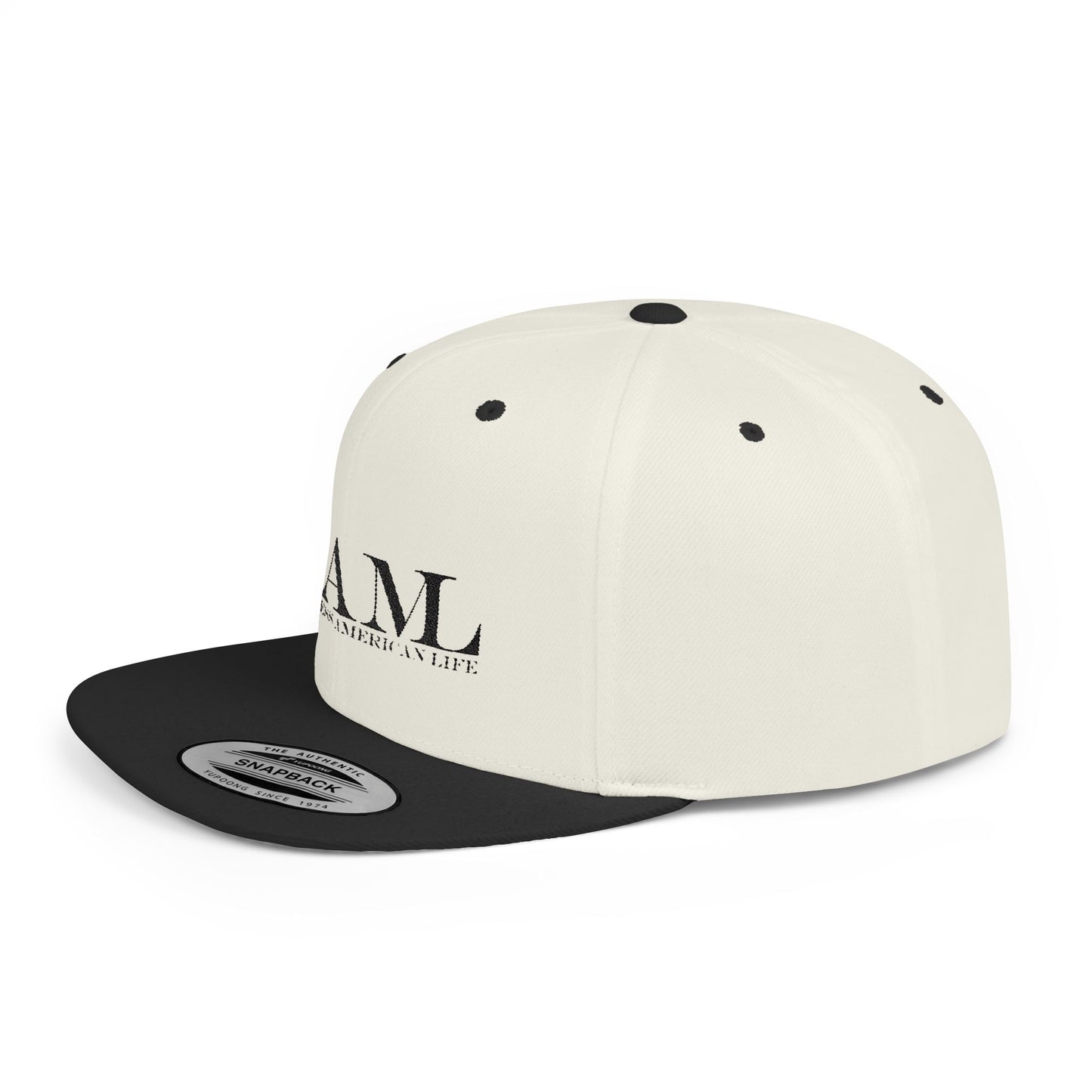 RAMI Classic Flatbill Snapback Hat — Distressed Logo Streetwear Cap