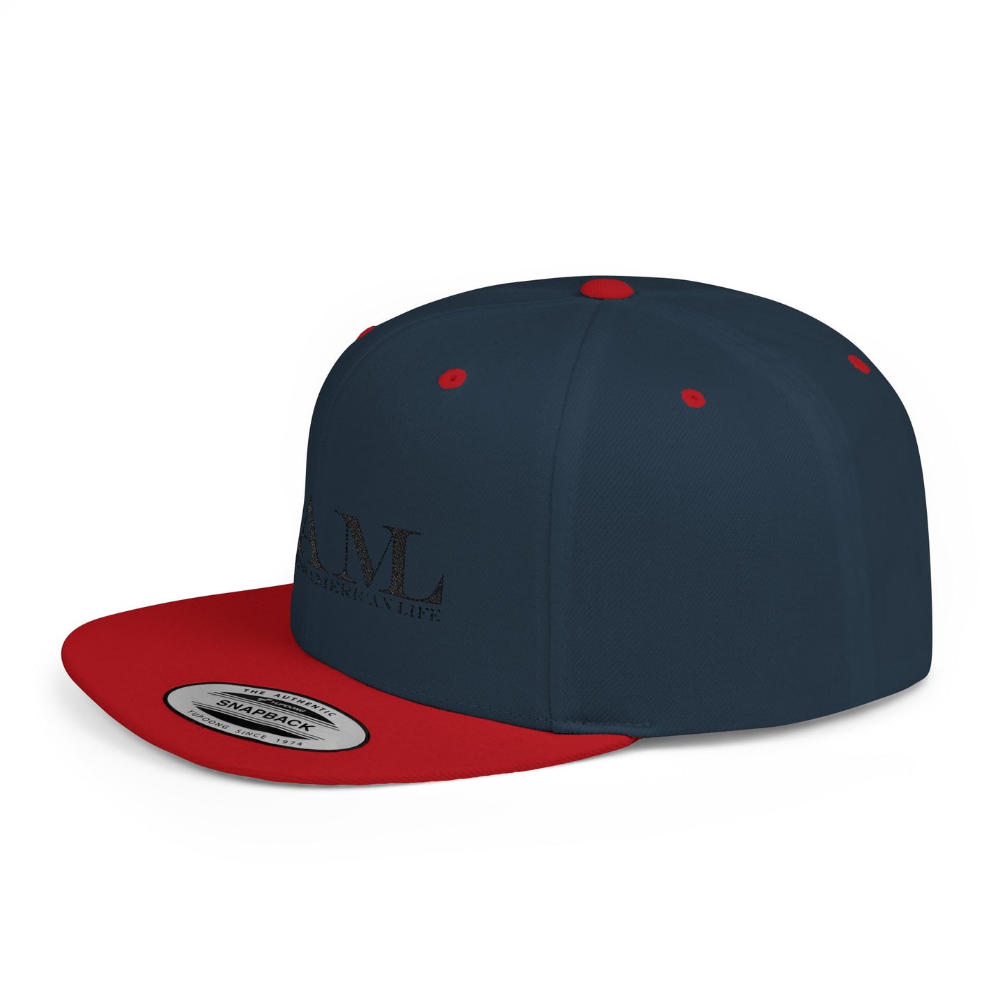RAMI Classic Flatbill Snapback Hat — Distressed Logo Streetwear Cap